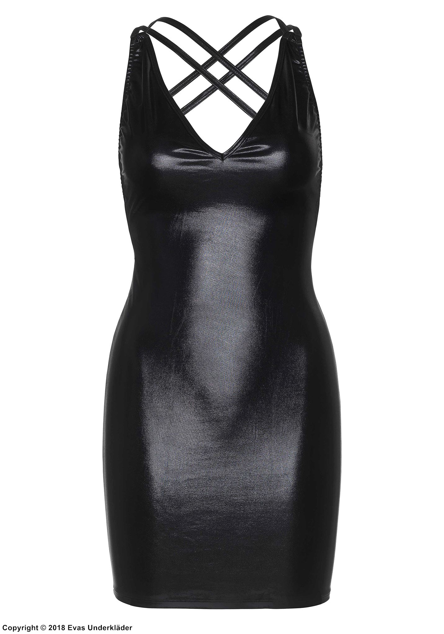 Lamé-klänning med öppen rygg